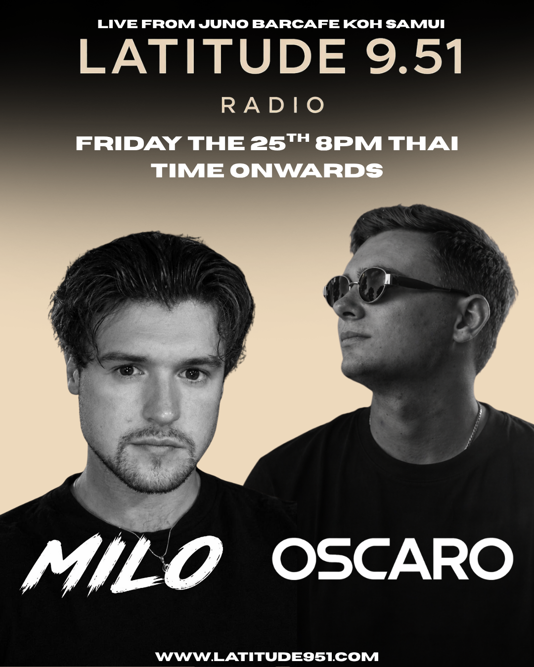 MILO and Oscaro live from Juno BarCafe Koh Samui on Friday 25 September